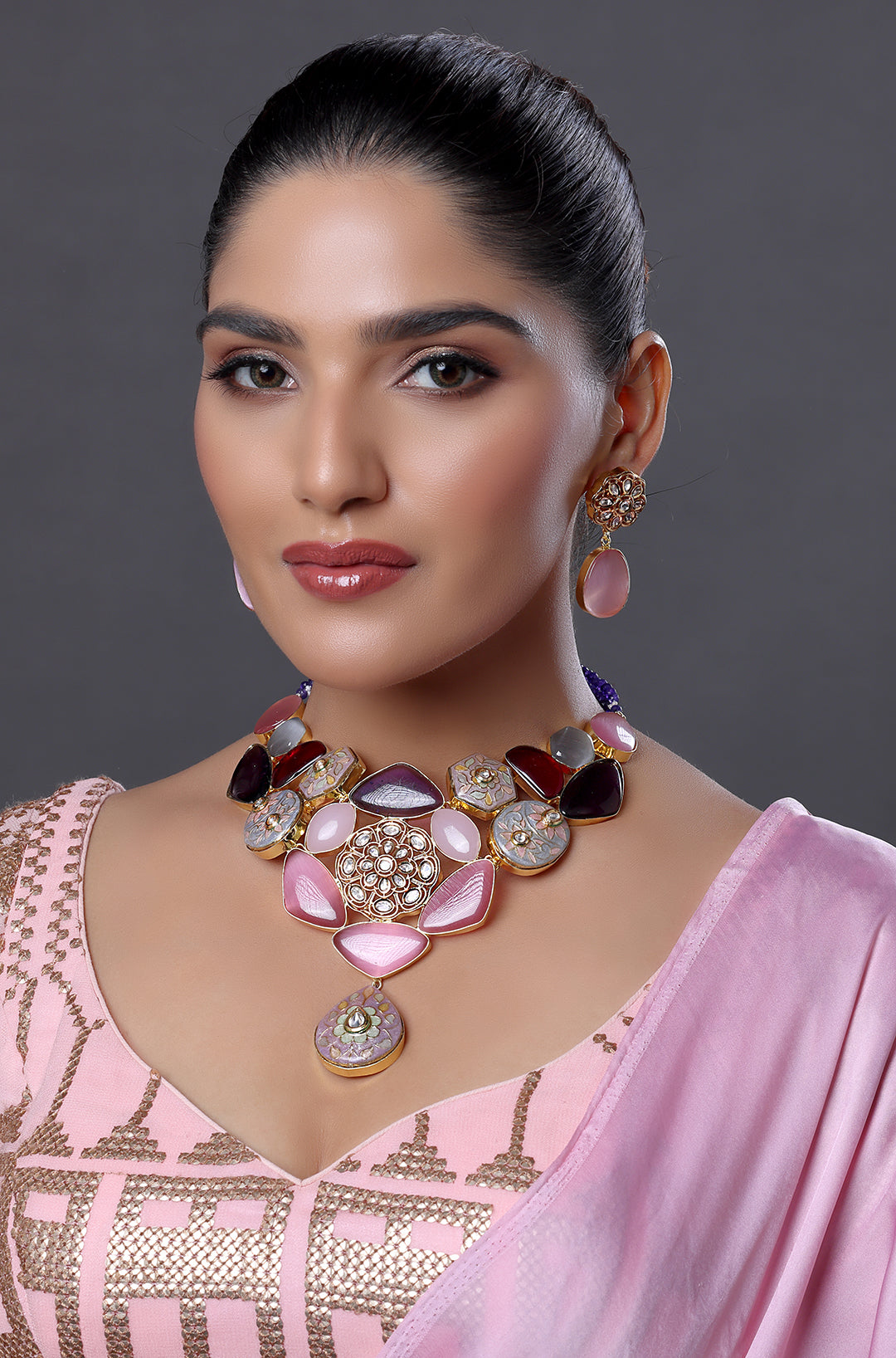 Fusion Multicolor Statement Neck Piece
