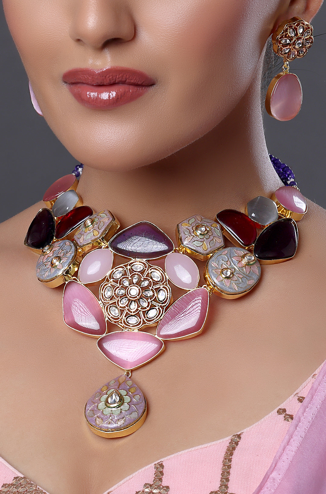 Fusion Multicolor Statement Neck Piece
