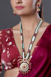 Rani Haar with Peacock Design Necklace Set