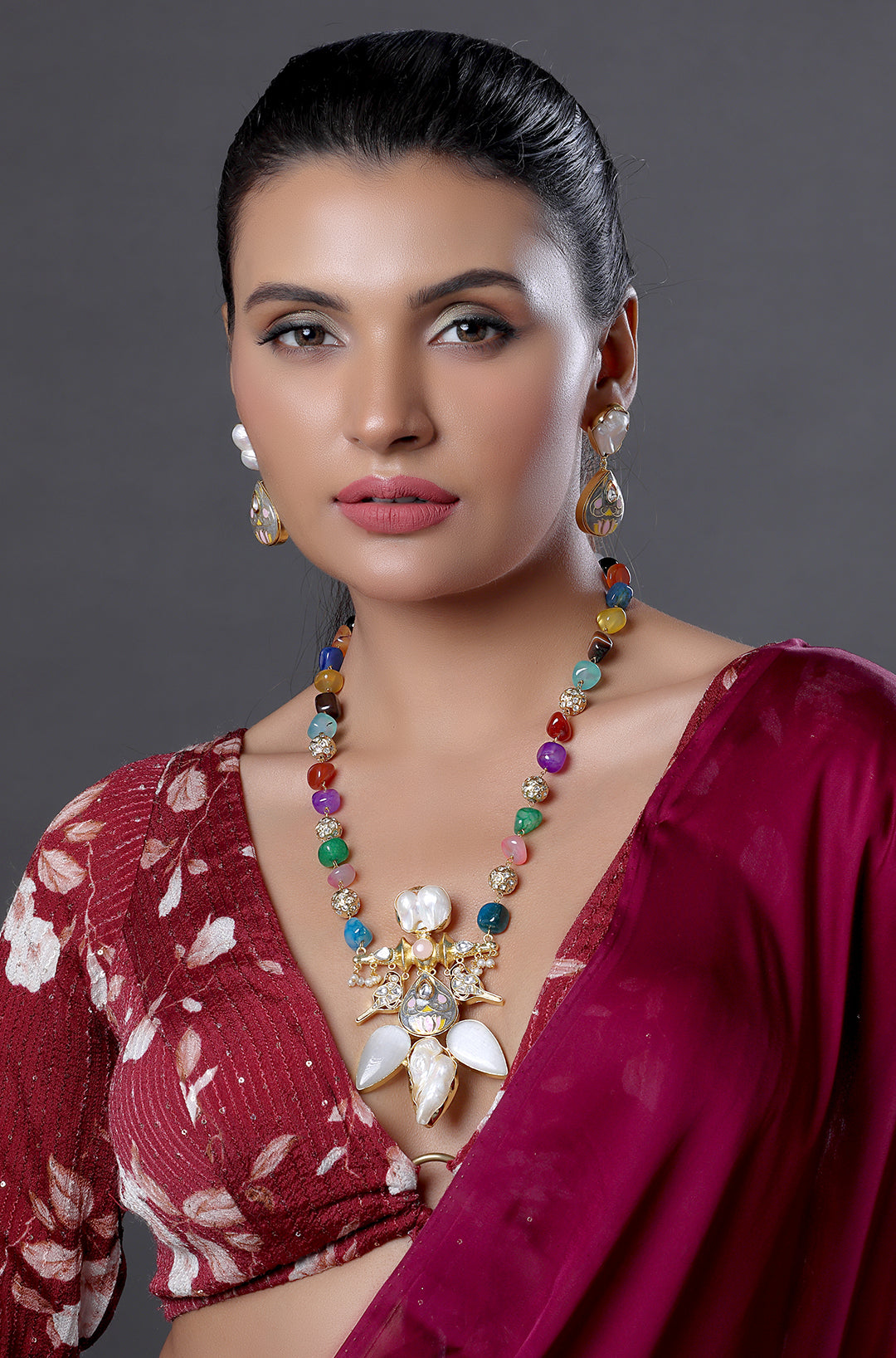 Tribal Necklace with Precious Stones