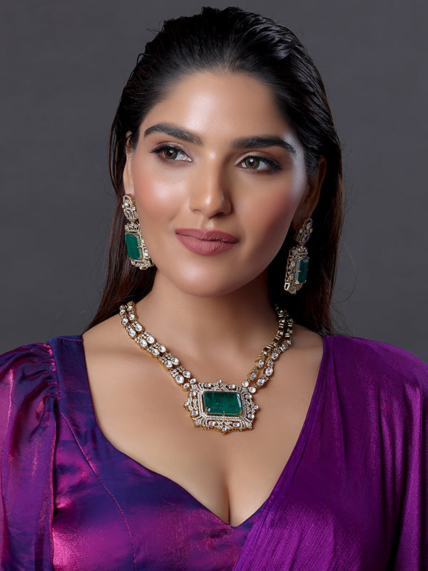 Reception Style Large Pendant Necklace Set