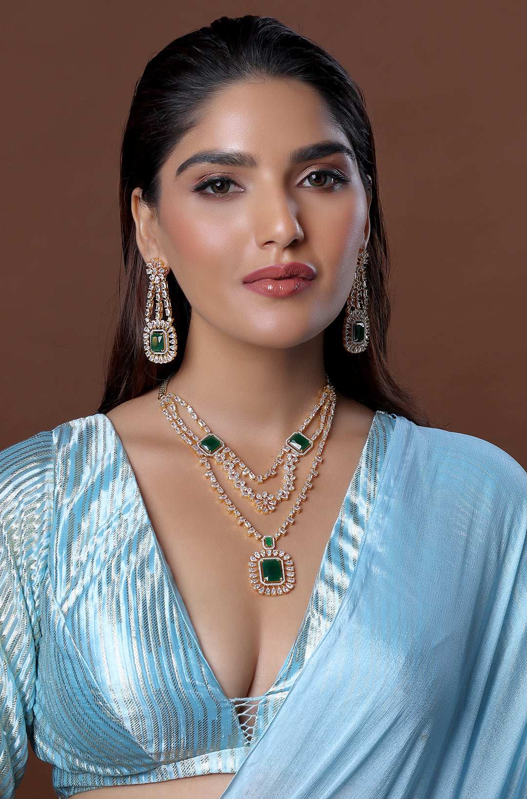 Reception Style Large Pendant Necklace Set