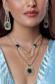 Reception Style Large Pendant Necklace Set