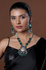 Teal Bloom Majestica Necklace