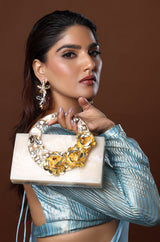 The Empress Rose Ivory Minaudiere Clutches