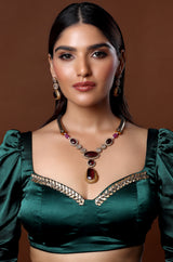 Royal Patiala Purple Necklace Set