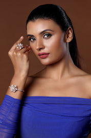 Flower Bangle and Ring set
