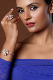 Flower Bangle and Ring set