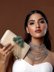 Luxury Ivory Resin Minaudiere Clutches