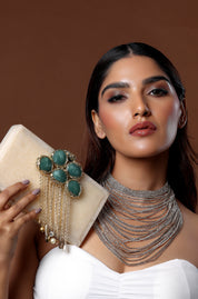 Luxury Ivory Resin Minaudiere Clutches