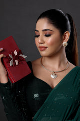 Maroon Fern Minaudiere Clutches