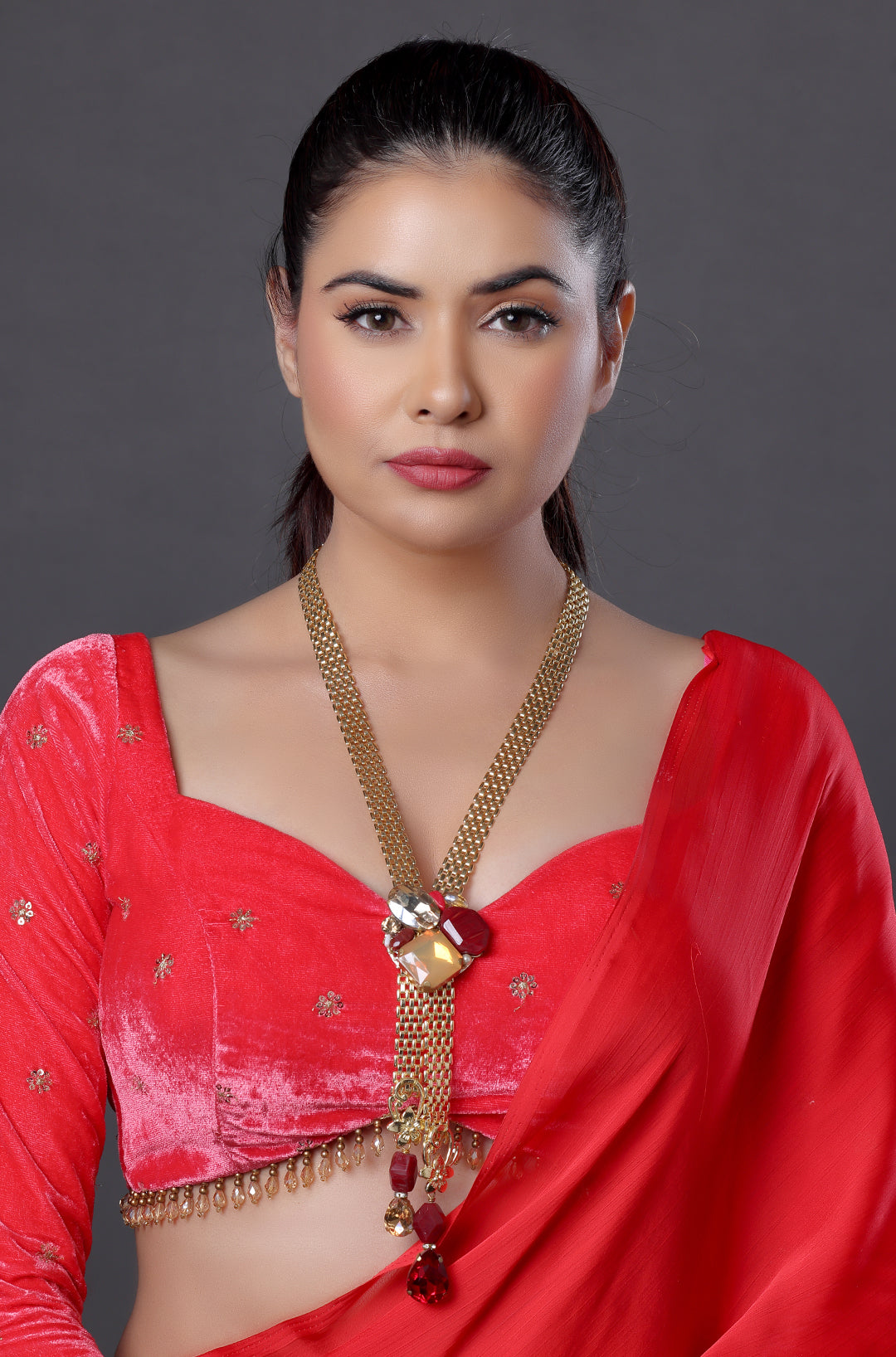 Broach Style Fancy Necklace