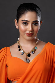 Charm Gemstone Statement Necklace