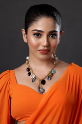 Charm Gemstone Statement Necklace