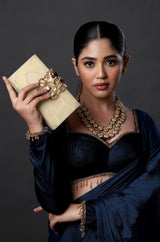 The Golden Garden Ivory Gold Minaudiere Clutches