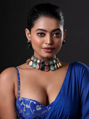 Gold-Plated Kundan-Studded Necklace