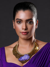 Large Choker Style Quartz Necklace