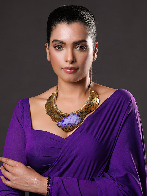 Large Choker Style Quartz Necklace