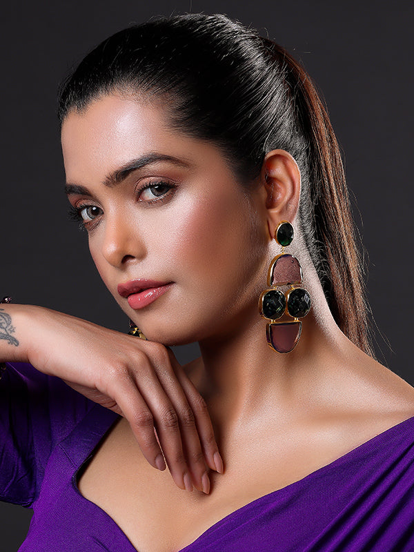 Geometrical Dual Tone Drops & Danglers
