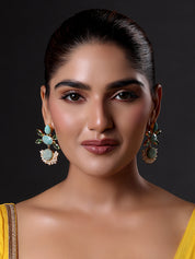 Turquoise Oval Opulence Earrings
