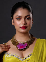 Large Choker Style Quartz Necklace