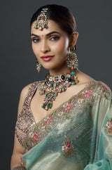 The Emerald and Ruby Chandelier Empress Necklace
