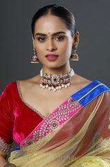 Red Stones Kundan Crescent Choker Necklace
