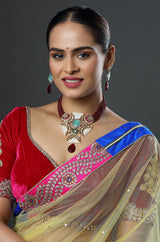 The Rasleela Bead and Stone Necklace