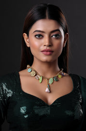 Charm Gemstone Statement Necklace
