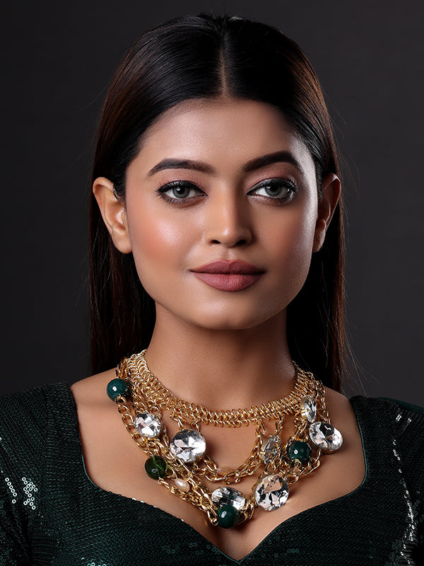 Multi Layer with Diamond and Gemstones