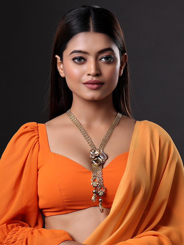 Broach Style Fancy Necklace