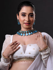 Gold-Plated Kundan-Studded Necklace