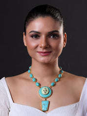 Chunky Turquoise Statement Necklace