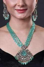 Victorian Bandai Mala Bollywood Celebrity Inspired Polki Kundan Necklace