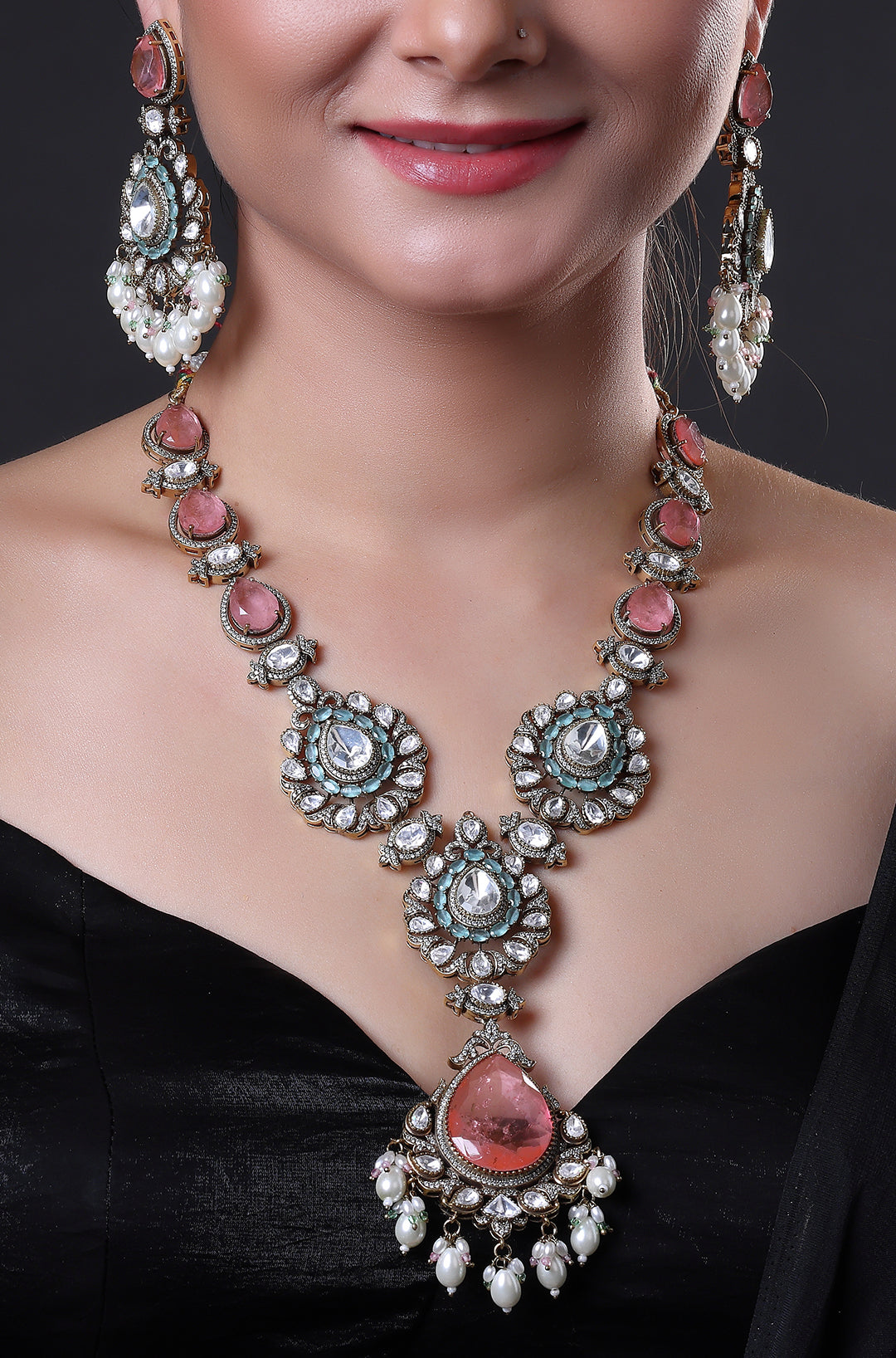 Victorian Kundan & Polki Statement Necklace