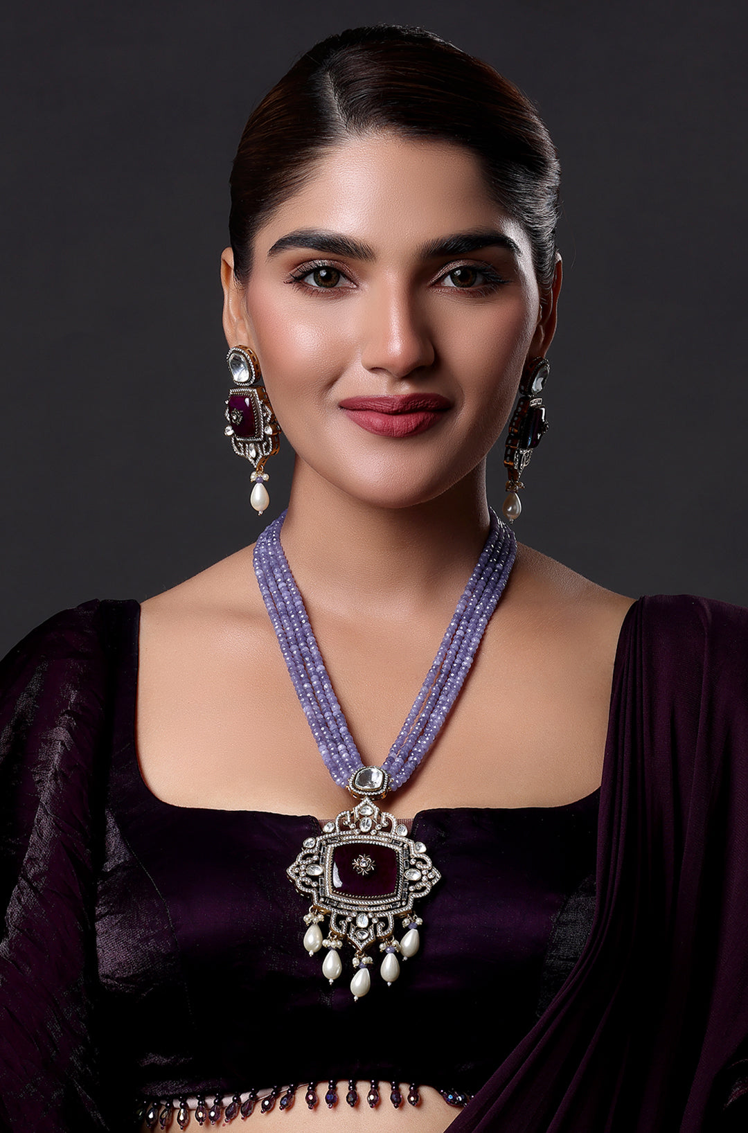 Falguni Beaded Polki Necklace
