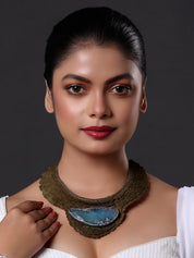Large Choker Style Quartz Necklace