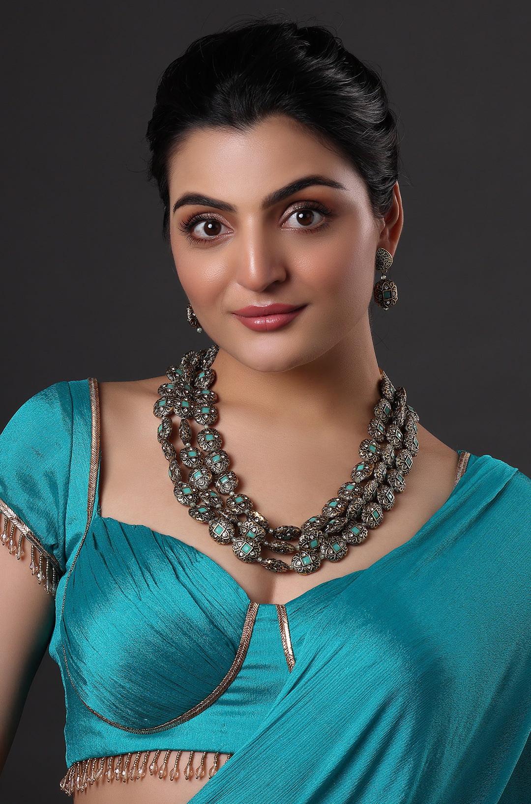 Rajasthani Antique Designer Blue Necklaces