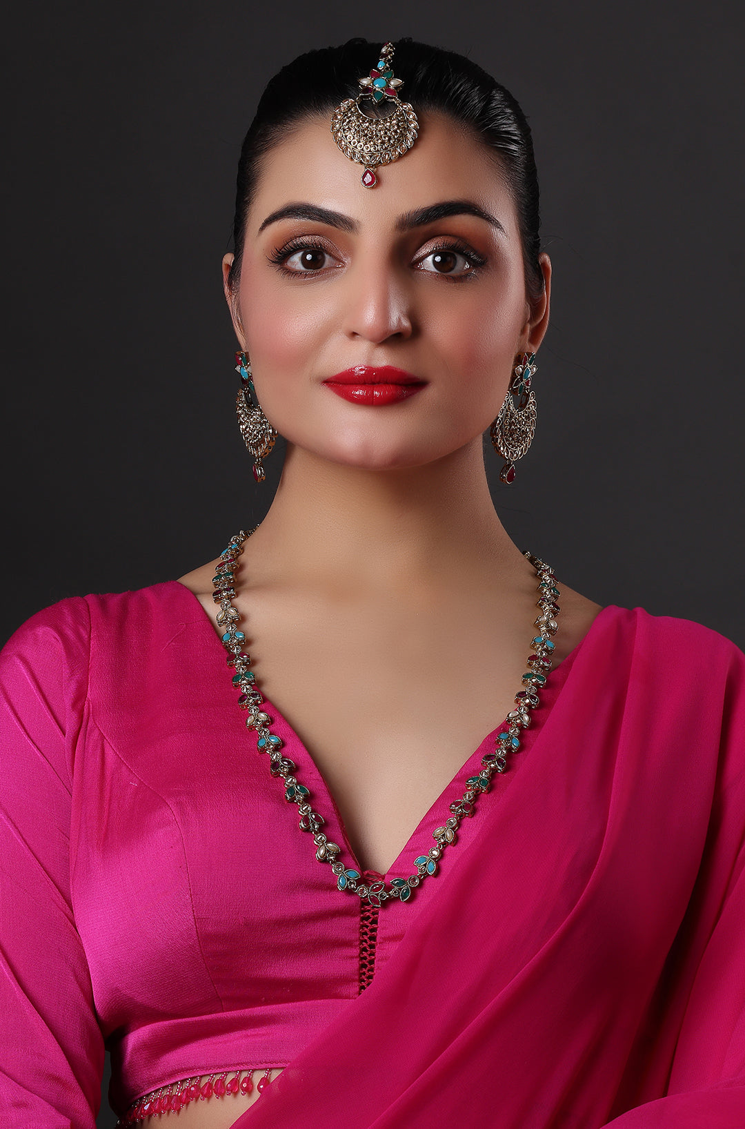 Multicolor Meenakari Kundan Necklace