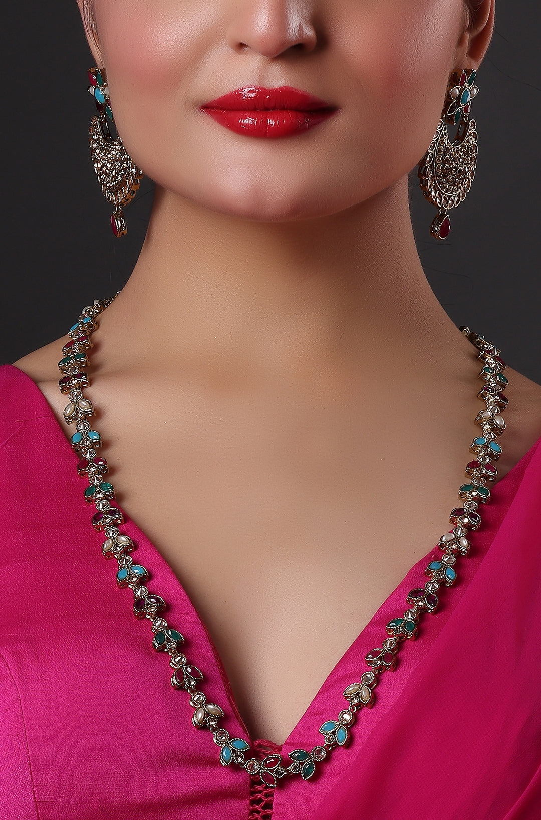 Multicolor Meenakari Kundan Necklace