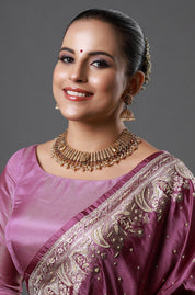 Royal Antique Peacock Choker Necklace Set