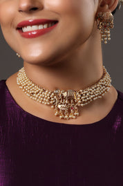 Royal Elephant Pearl Choker Set