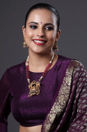 Temple Heritage Ruby Pearl Necklace Set