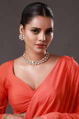 Rose Gold Kundan Choker Necklace