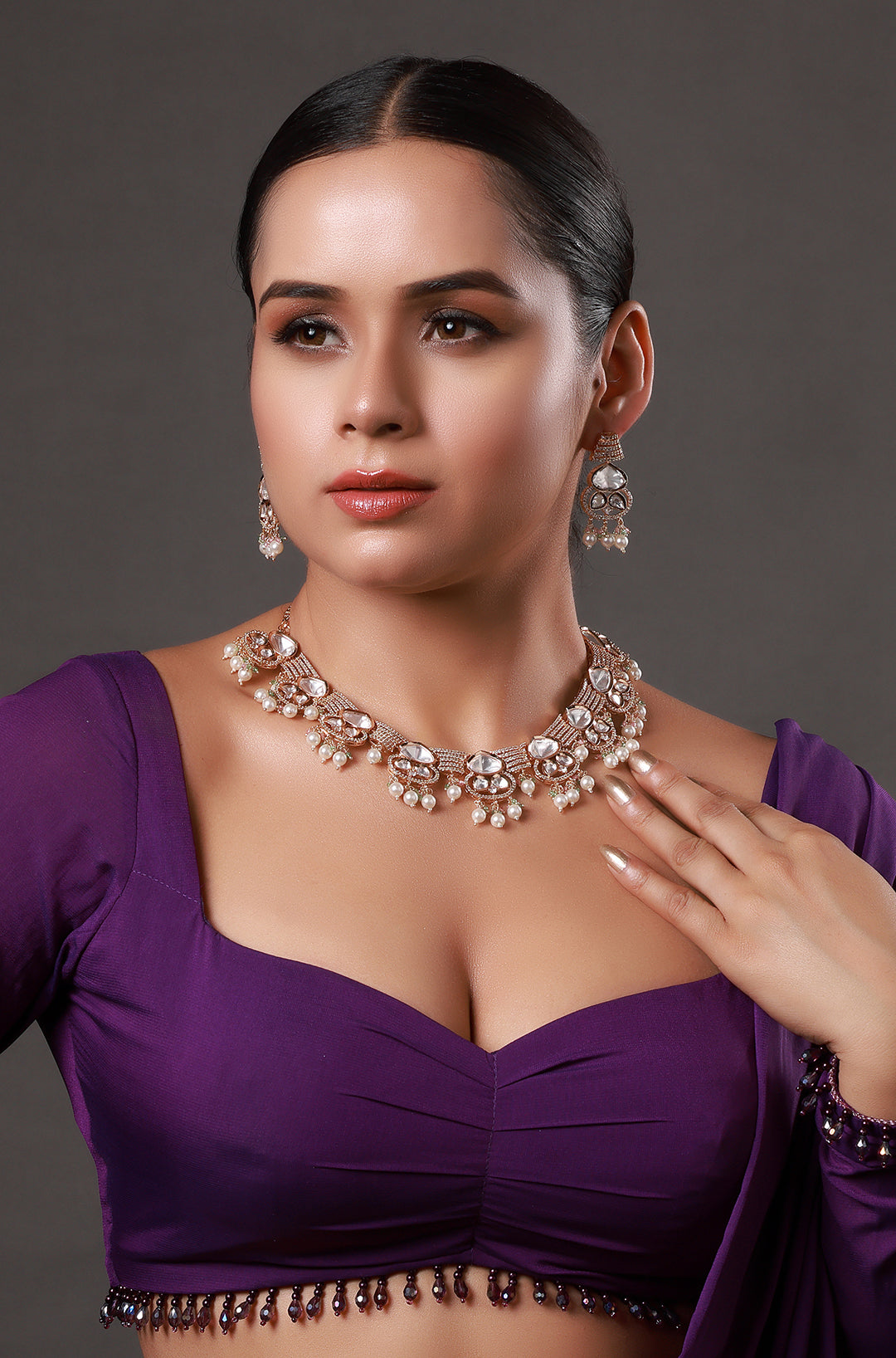 Meenakari Polki Necklace