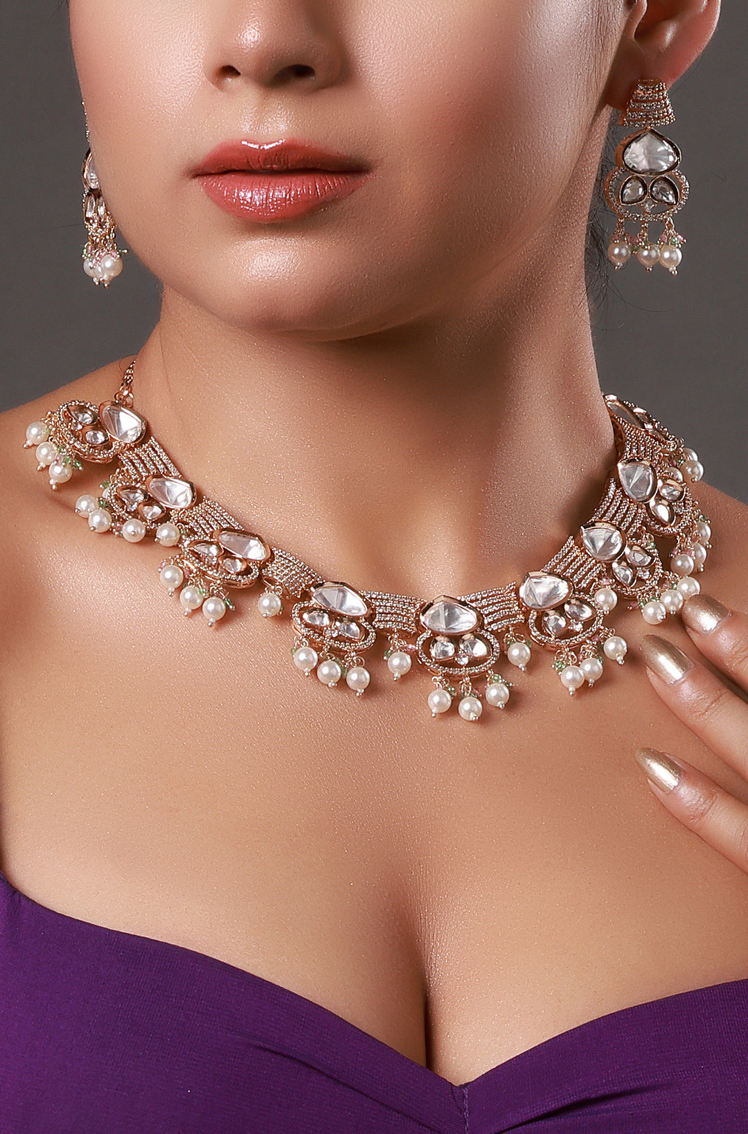 Meenakari Polki Necklace