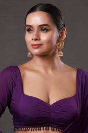 Peacock Ear Cuff Gold Jhumka