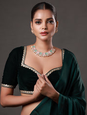 Sabyasachi Moissanite Uncut Polki Kundan Necklace
