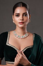 Moissanite Uncut Polki Kundan Necklace