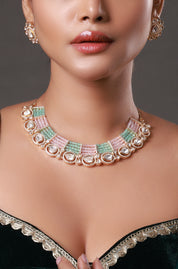 Moissanite Uncut Polki Kundan Necklace
